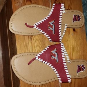 Virginia Tech Sandals Size 11 NEW!